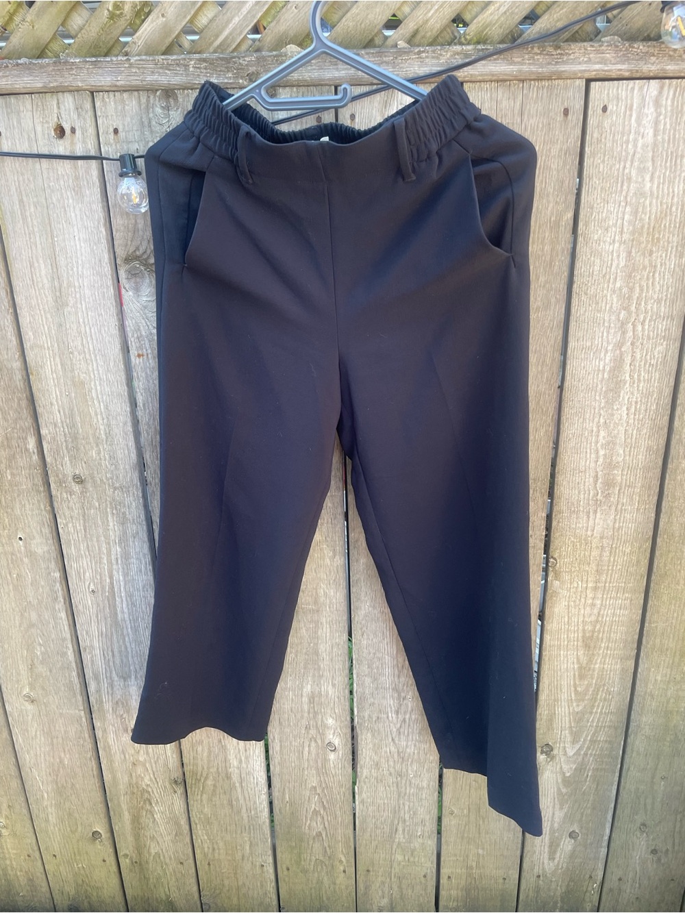 Wilfred Black Wide Leg Cropped Pants